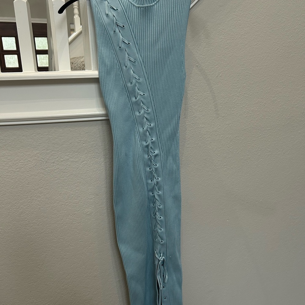 Jonathan Simkhai Sky Blue Knit Pants